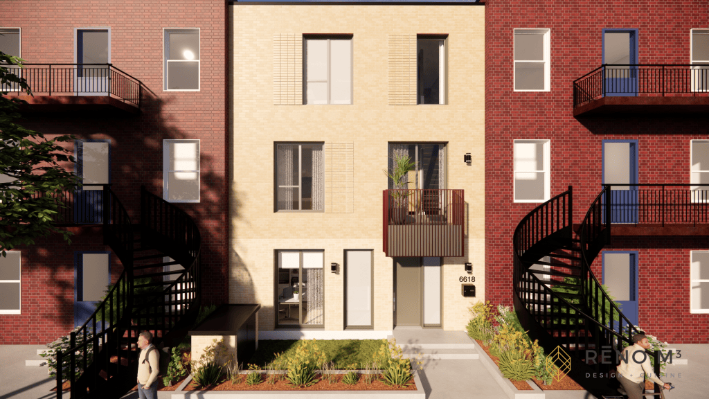 Immersive 3D Architectural Transformation – Major Duplex Expansion into a Single-Family Home in Villeray, Montreal