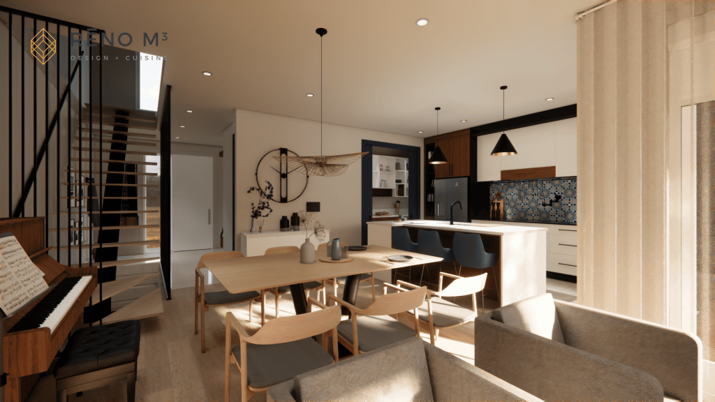 Immersive 3D Architectural Transformation – Major Duplex Expansion into a Single-Family Home in Villeray, Montreal